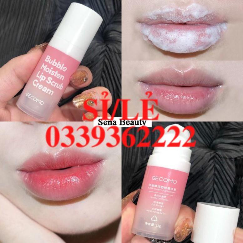 [ CHÍNH HÃNG ] Tẩy da chết môi sủi bọt Gecomo Bubble Moisten Lip Scrub Cream Sena Beauty