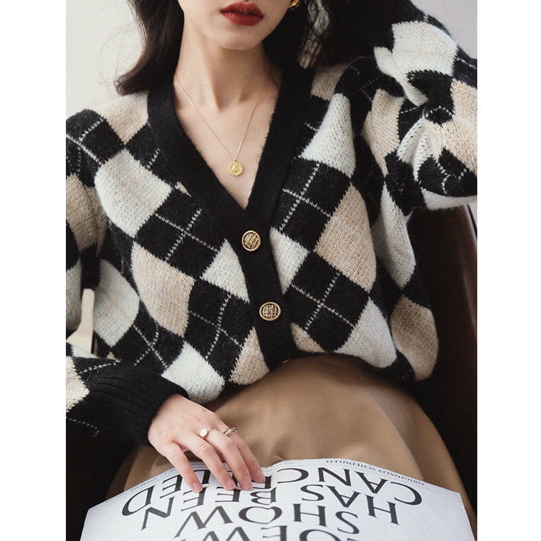 Áo Khoác Cardigan Dệt Kim Đính Đá Thời Trang Cho Nữ  tao bao