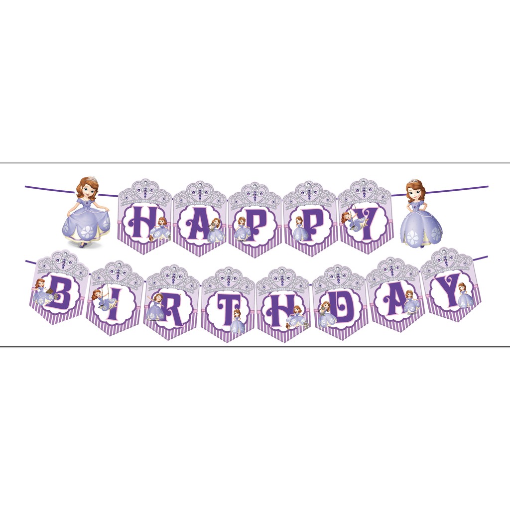Dây Happy Birthday chủ đề công chú Sofia