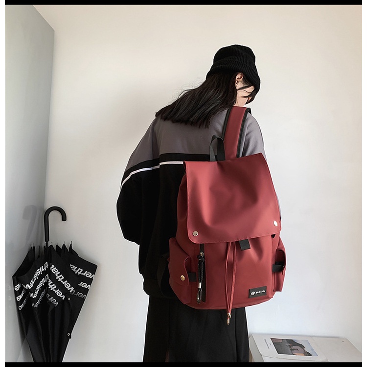 Balo Da PU chống thấm cao cấp JUST CAMELLIA JA015 thời trang du lịch cặp đi học laptop nam nữ unisex