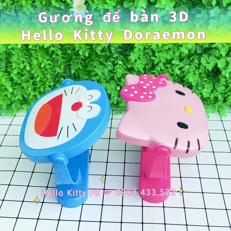 Gương bàn 3D Hello Kitty Doremon Doraemon