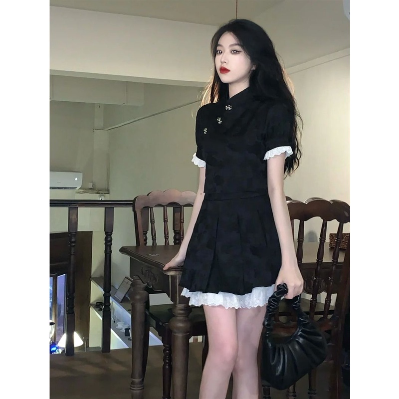 Sườn Xám Cách Tân Ngắn Phong Cách Trung Hoa Kiểu Mới 2022