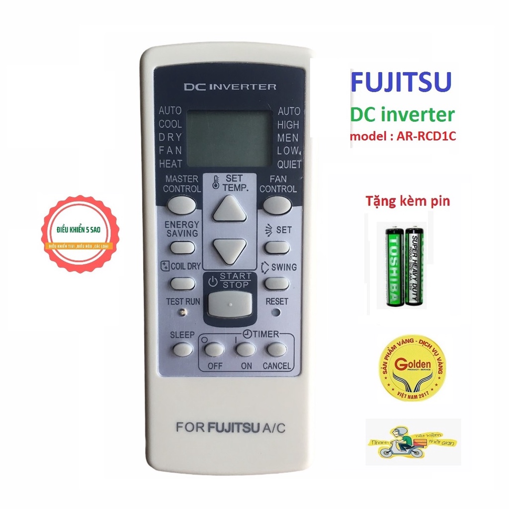 Điều khiển điều hòa Fujitsu AR-RCD1C loại tốt dùng cho 1 chiều và 2 chiều