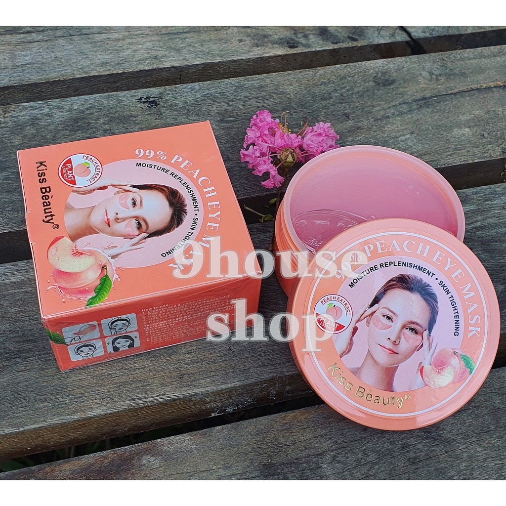 01 Hộp Mặt Nạ Đắp Mắt Trái Đào KISS BEAUTY 99% PEACH EYE MASK (60 Miếng)