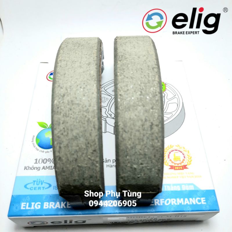Má phanh cơ. Bố thắng đùm ELIG, mã H18 lắp cho Air Blade, Vision, Sh Mode, Lead, PCX, Click, Vario, từ 110 đến 150