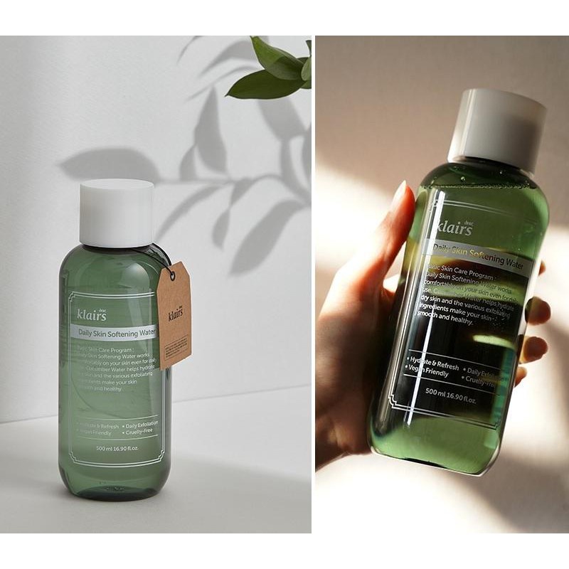 Nước Hoa hồng Tẩy Da Chết và Cấp Ẩm Klairs Daily Skin Softening Water 500ml