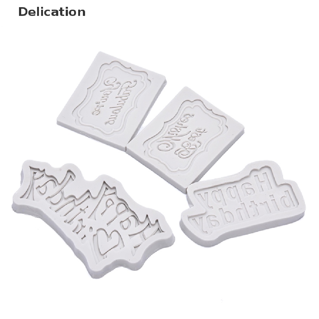 Khuôn làm bánh bằng silicon thiết kế chữ Happy Birthday 3D nhiều kiểu dễ thương