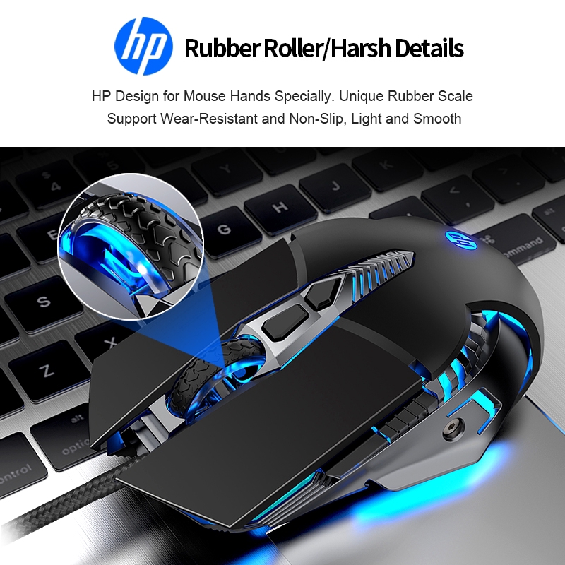 Chuột chơi game HP G160 có dây USB Macro 4 DPI cho máy tính