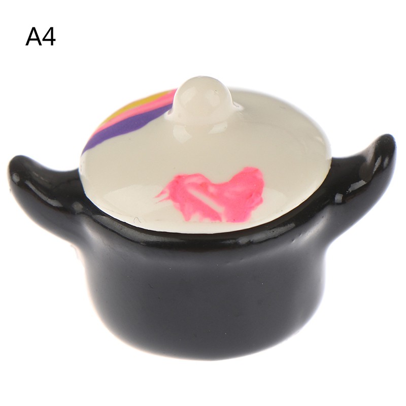 [superhomestore]1:12 Dollhouse Miniature Carbon Stove Soup Pot Model Kitchen Cooking Toy