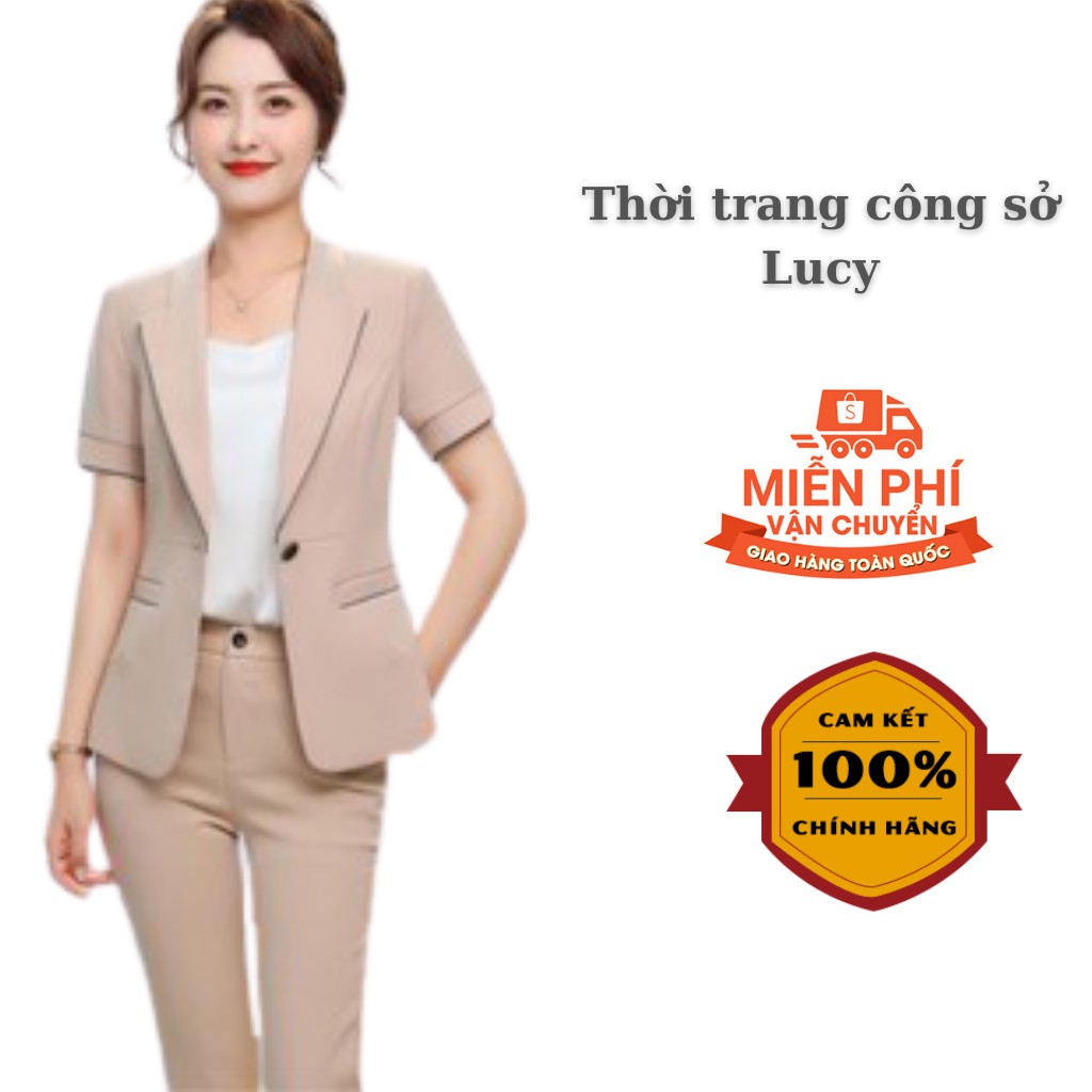 Bộ Vest Ngắn Tay LUCY Nhiều Màu Siêu Hot Hè 2021 Nhiều Màu Form Ôm Dáng Chuẩn Hàn Quốc