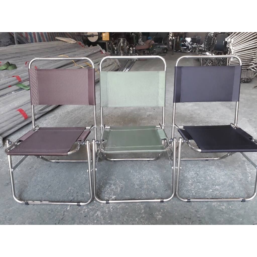 𝐌IỄN PHÍ SHIP Ghế Vải Dù Khung Inox Gấp Gọn Ghế Trà Chanh, Cafe, Câu Cá