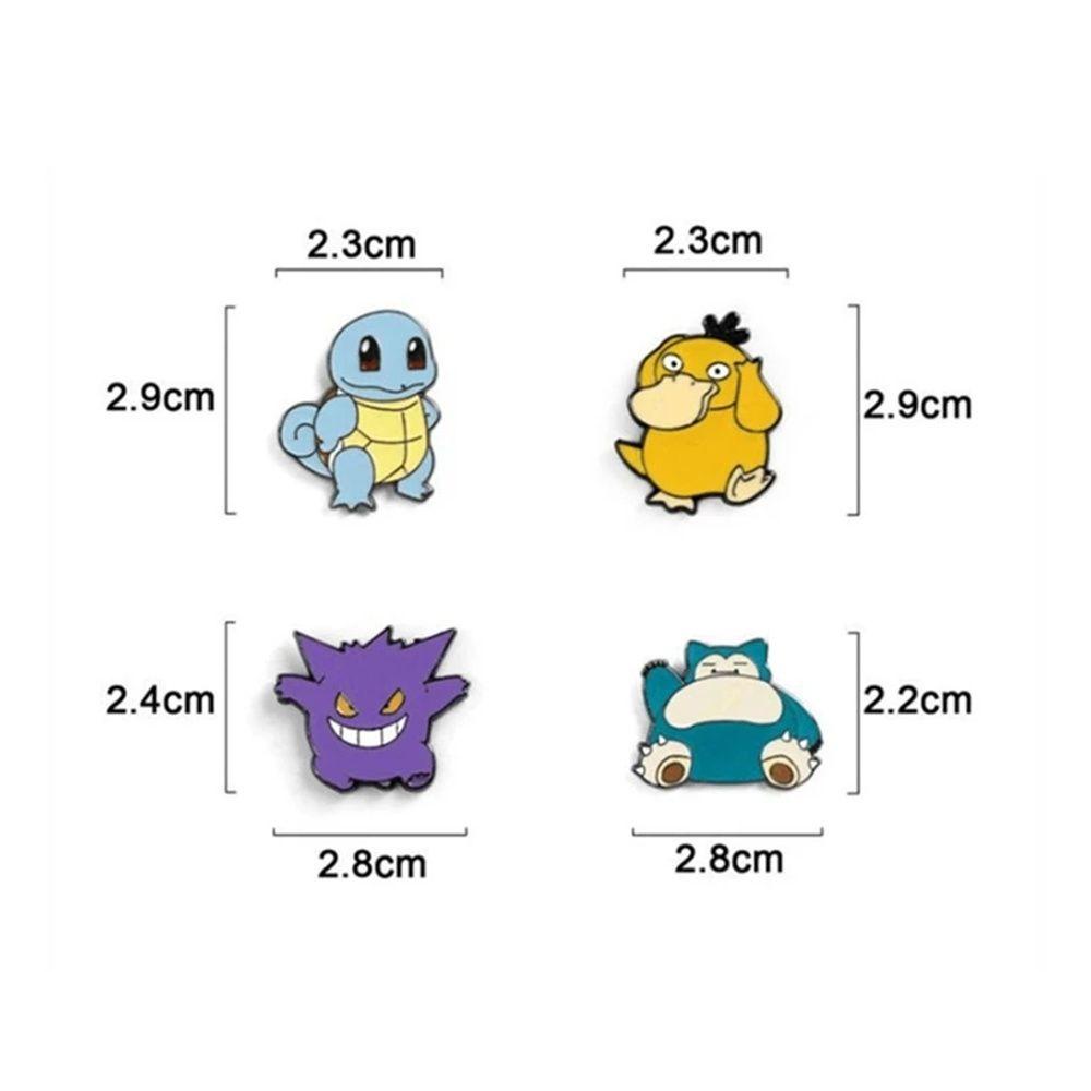 Ghim Cài Áo Kim Loại Họa Tiết Hoạt Hình Pokemon