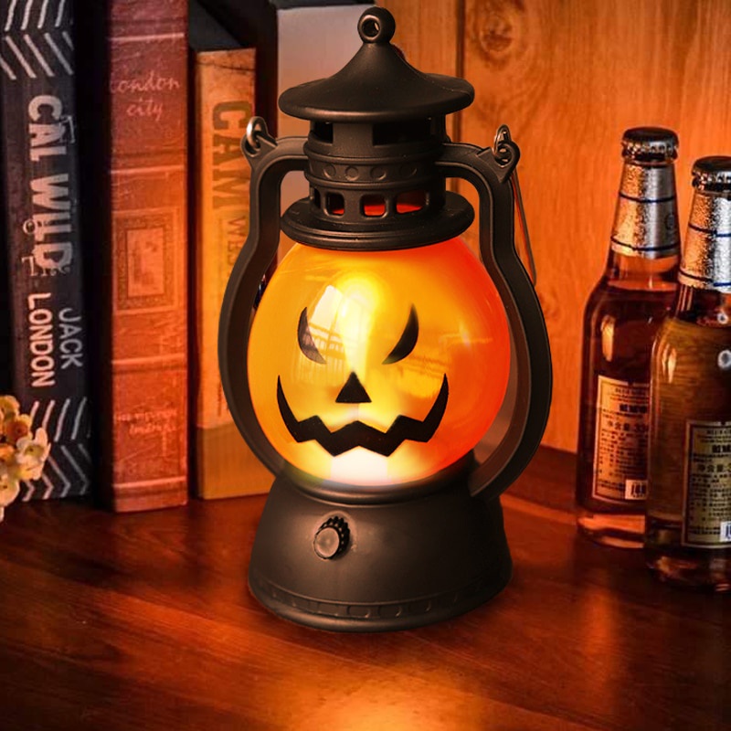 Dây Treo Trang Trí Halloween Đèn Lồng LED Hình Quả Bí Ngô Halloween