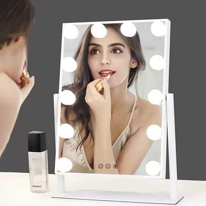 Gương Trang Điểm Để Bàn Có Đèn led Thông Minh Hình Chữ Nhật