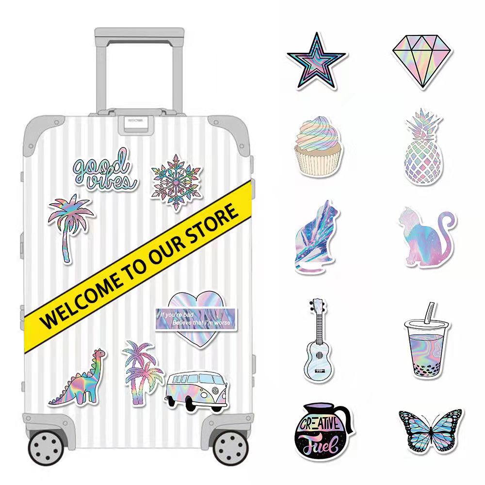 Bộ 50 miếng dán hình phi hành gia vũ trụ sáng tạo dùng để trang trí máy tính xách tay ván trượt Graffiti