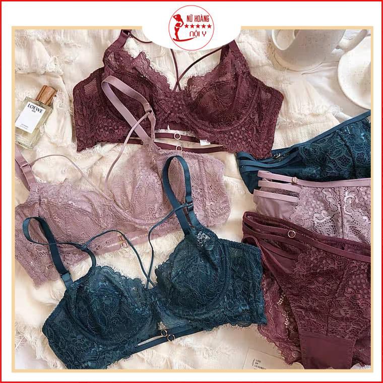 Bộ đồ lót ⚡ SIÊU HÓT⚡  ,set nội y charm khuy Yolo bra không mút có gọng ren cao cấp quyến rũ C264 | BigBuy360 - bigbuy360.vn
