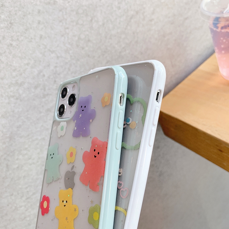 Ốp iphone - Ốp lưng viền Gấu Và Mây kim tuyến 6s/6plus/6s plus/7/8/7plus/8plus/x/xs/xs max/11/11pro max- Awifi Case S2-6 | BigBuy360 - bigbuy360.vn