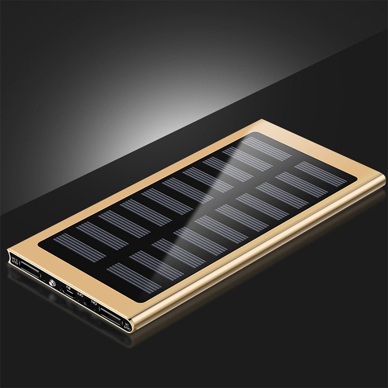 Sạc Dự Phòng Năng lượng mặt trời 50000 mah Power Bank sạc dự phòng siêu mỏng Với LED Đèn pin