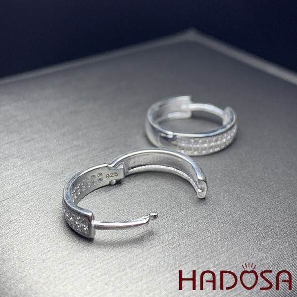 Hoa tai bạc nữ 925 cao cấp Hadosa-WSER0037