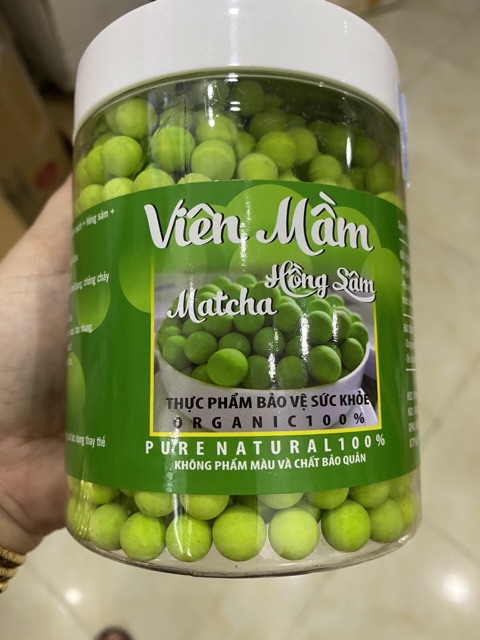 HỦ 500gr VIÊN MẦM ĐẬU NÀNH HỒNG SÂM MATCHA TĂNG VÒNG 1 , ĐẸP DA , TĂNG SINH LÝ NỮ