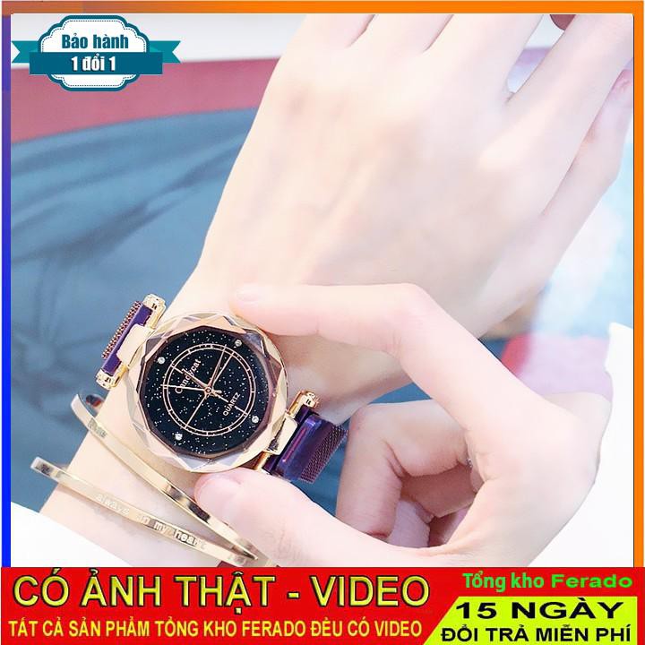[ xả kho ] Đồng hồ nữ Candycat10 dây lưới thép không gỉ khóa nam châm mặt tròn