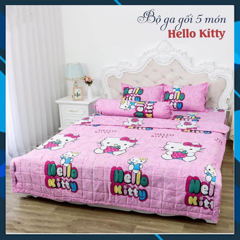 Bộ Ga Gối Cotton Poly Chăn Hè Hàng Đẹp Nhiều Mẫu Full Size