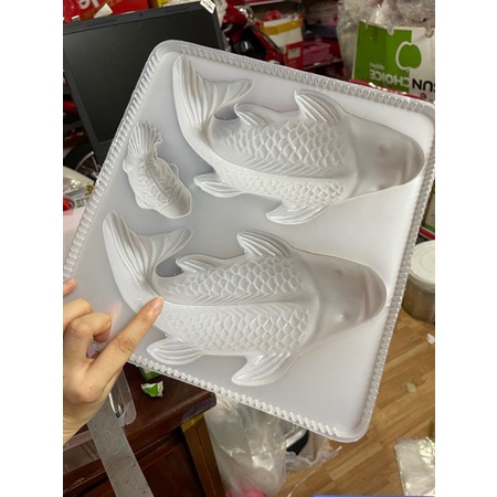 Khuôn Nhựa Cá Chép Dài 23 Cm Vĩ 3 Con