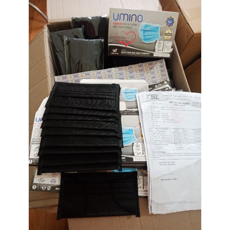 (Giảm giá) Hộp khẩu trang màu đen 4 lớp siêu hiếm | BigBuy360 - bigbuy360.vn