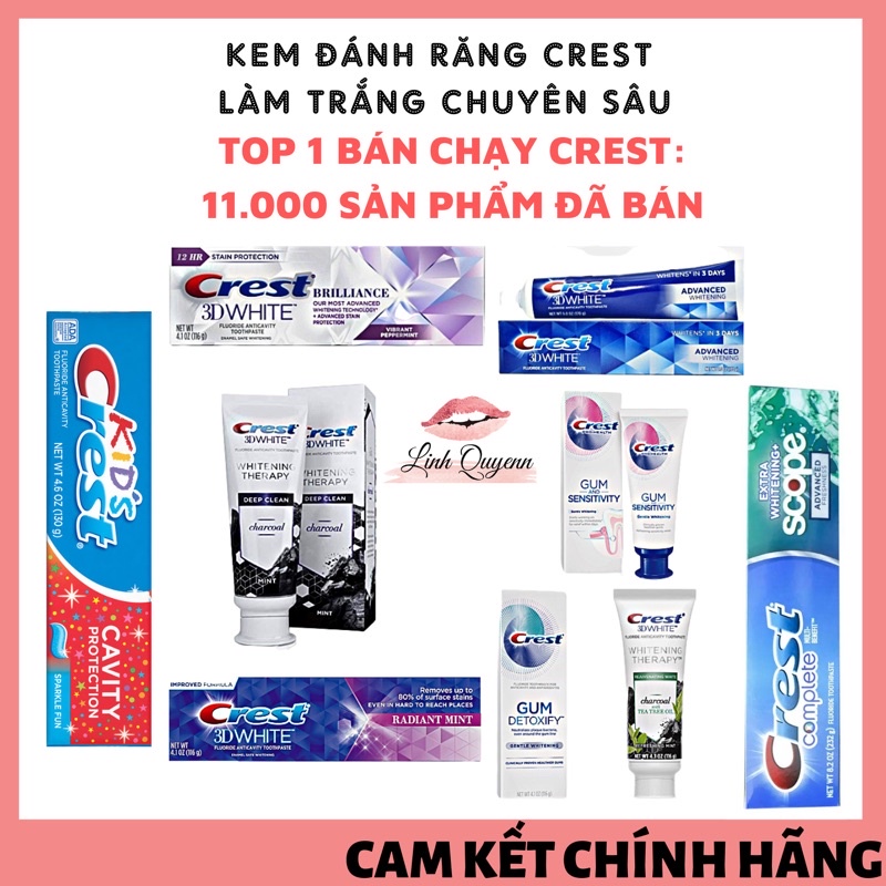 Kem đánh răng Crest 3D White