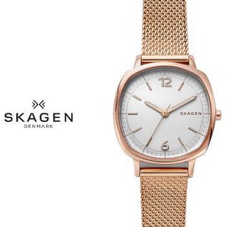 Đồng hồ nữ Skagen rose gold mặt trắng