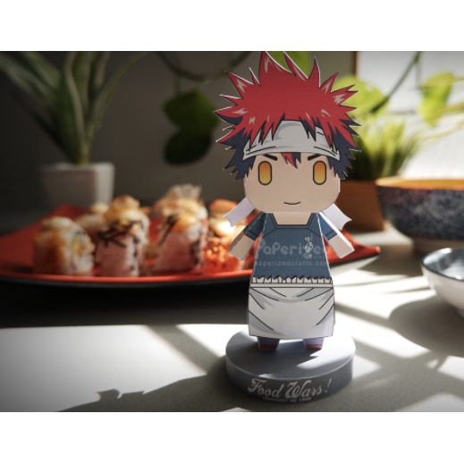 [ Standee Anime ] Giấy xếp mô hình nhân vật Food Wars