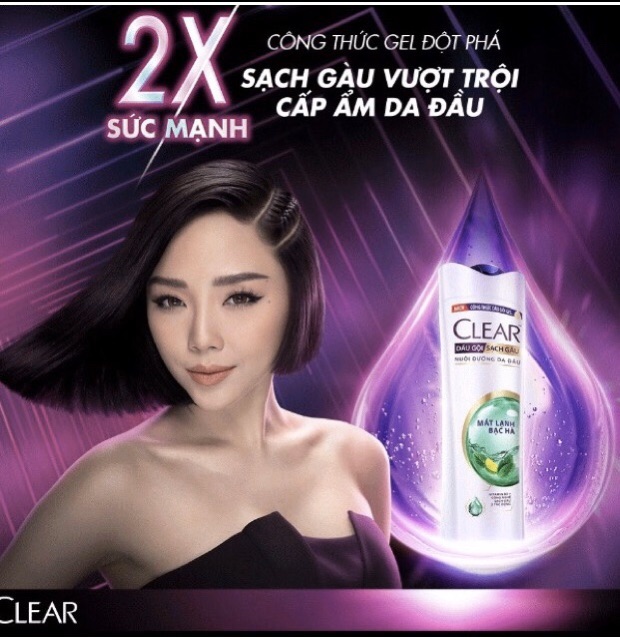 Dầu gội Clear bạc hà 880g