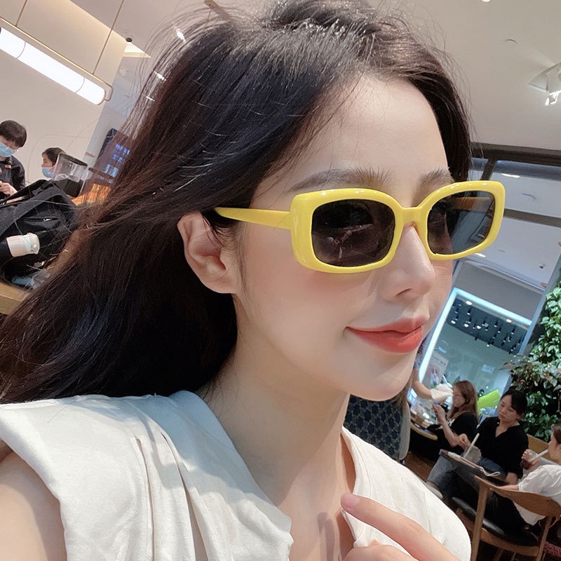 Kính Mát Gọng Vuông Nhỏ Thời Trang Hàn Quốc Cho Nam Nữ