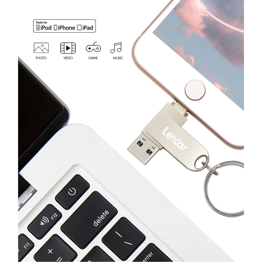 Ổ USB flash 2 trong 1 dung lượng lưu trữ 512GB dành cho iPhone