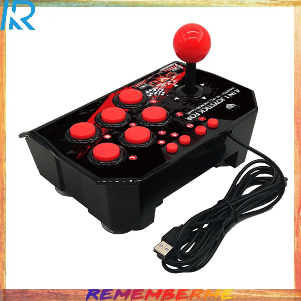 4-in-1 Retro Arcade Game Joystick Station USB Wired TURBO Rocker Controller