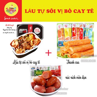 LẨU TỰ SÔI TRÙNG KHÁNH MIX THANH CUA, XÚC XÍCH - KHUYẾN MÃI LỚN-YUMMYCHEWY-ĐỒ ĂN VẶT TRUNG QUỐC
