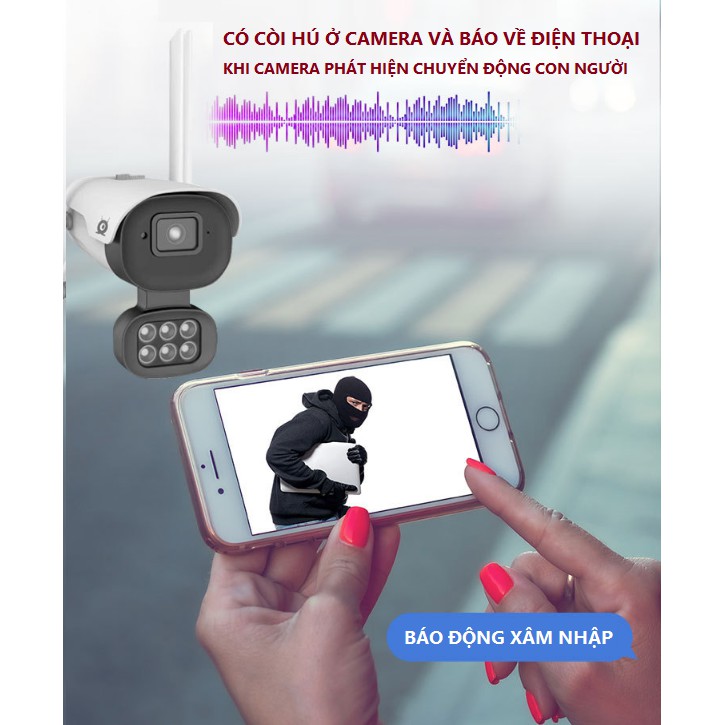 Camera wifi 5.0Mpx V380Pro V800 Xem đêm có màu - Chính Hãng - AI nhận diện khuôn mặt | BigBuy360 - bigbuy360.vn