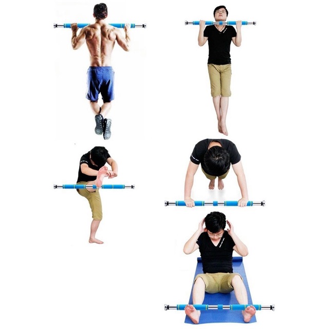 Xà đơn gắn cửa, treo tường (62--&gt;100cm) chịu lực lên tới 150kg