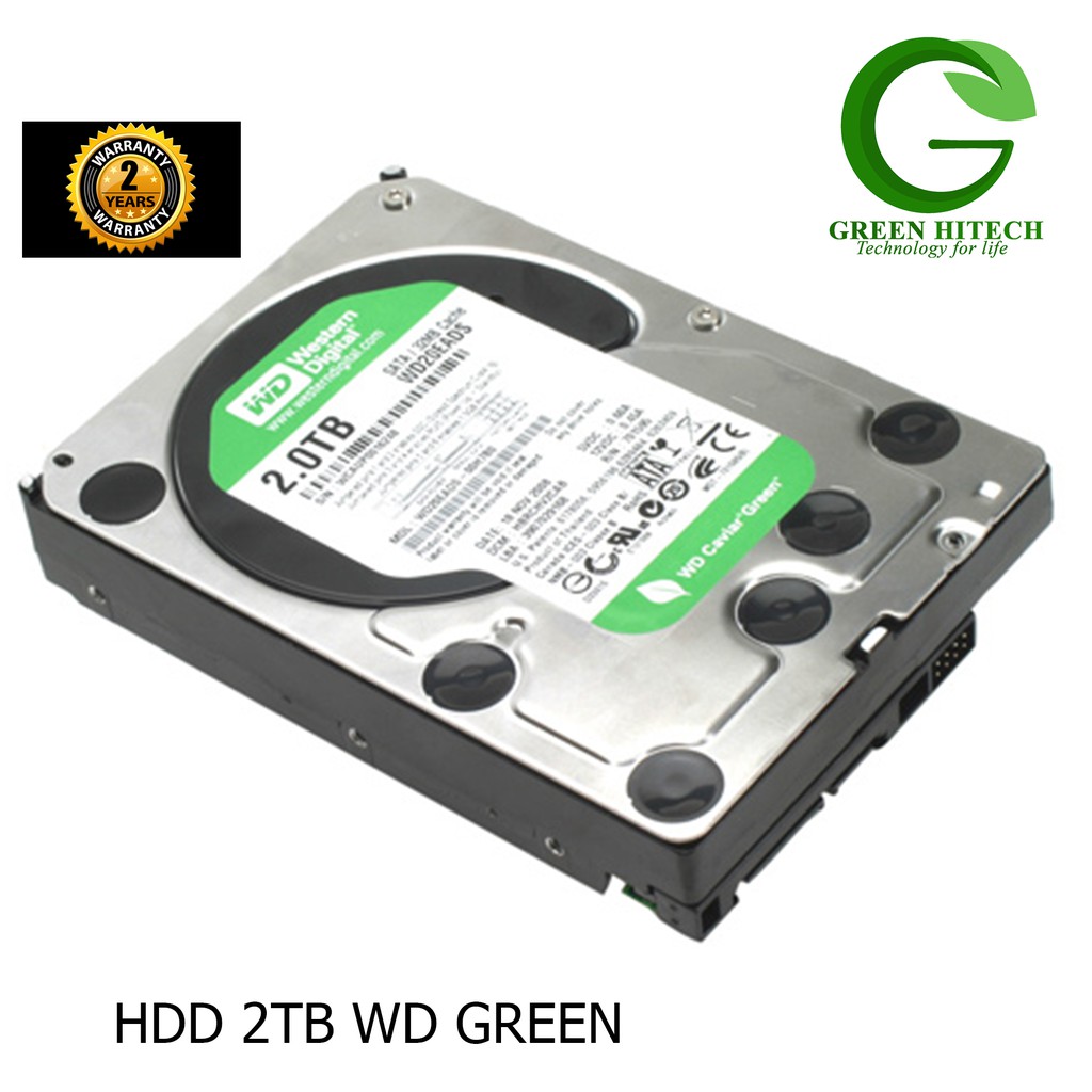 Ổ Cứng HDD WD 2TB Green- BẢO HÀNH 24 THÁNG