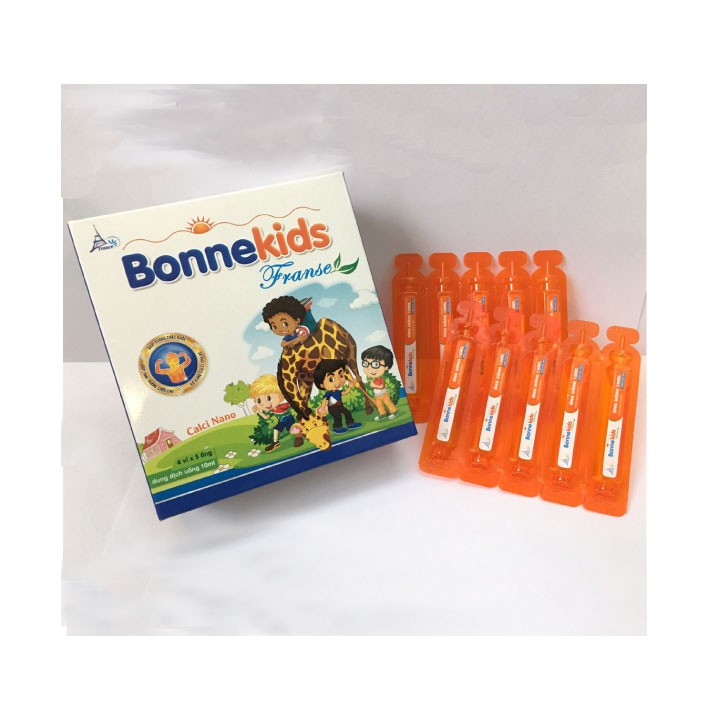 Bonne Kids Franse - Bổ sung canxi vitamin D3 B1 B2 B6 Siro uống liền phát triển chiều cao tăng sức đề kháng