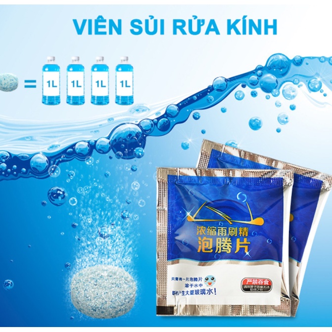 Viên Sủi Rửa Kính Đa Năng, Tiện Lợi, Viên Sủi Rửa Kính Lái Ôtô, Sử Dụng Dễ Dàng, An Toàn Cho Sức Khỏe