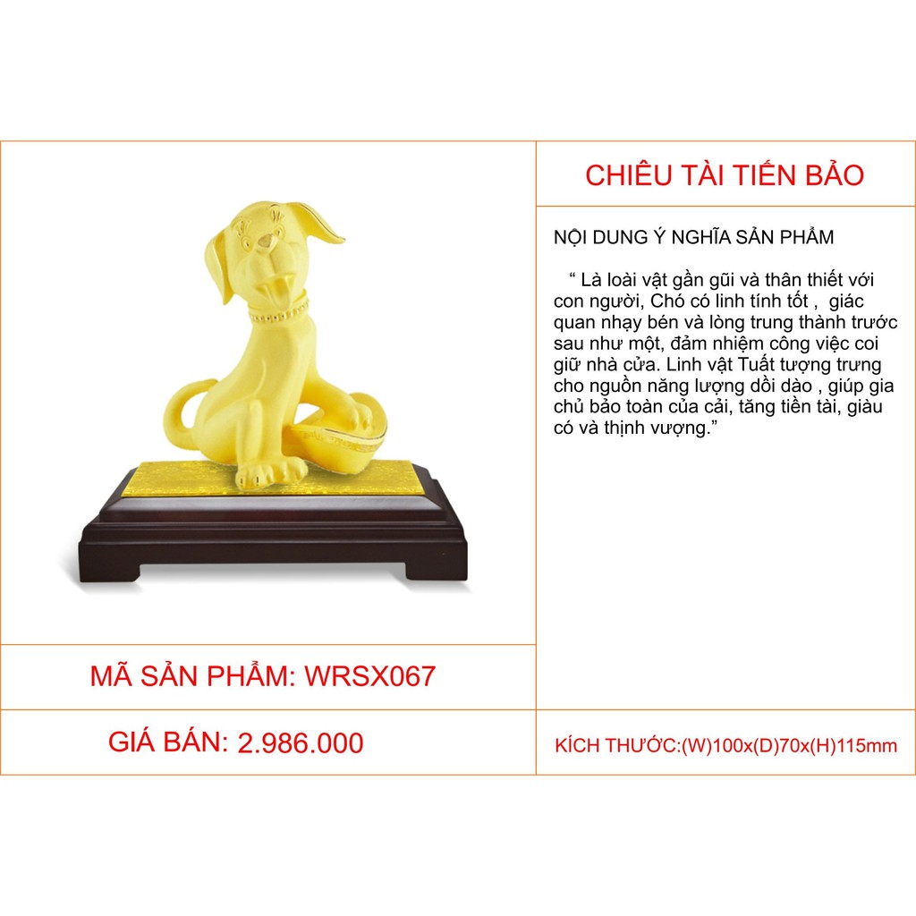 Quà tặng Kim Bảo Phúc DOJI - Chiêu Tài Tiến Bảo WRSX067