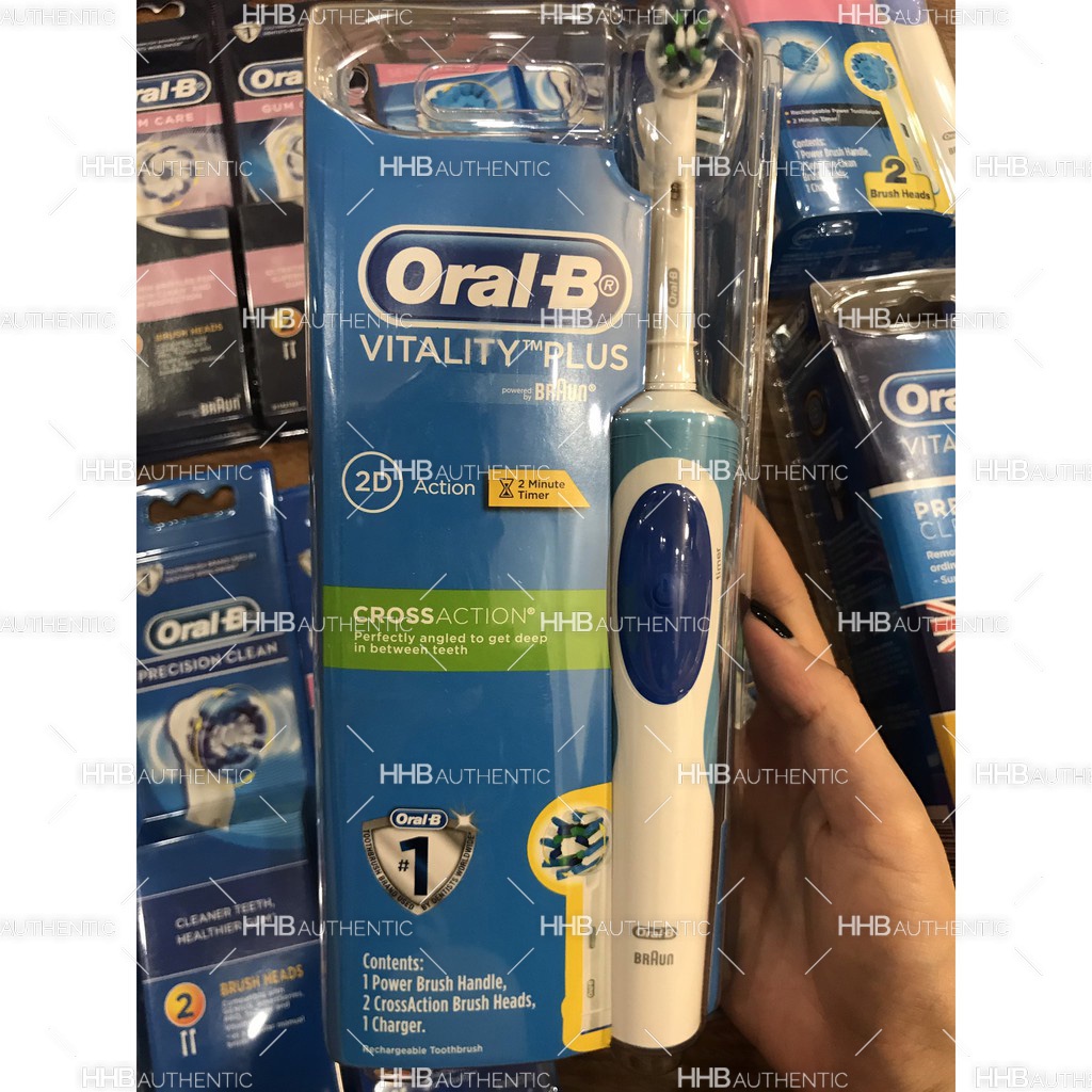 Bàn chải điện Oral B người lớn và trẻ em kèm 1 đầu thay - Xuất xứ Úc