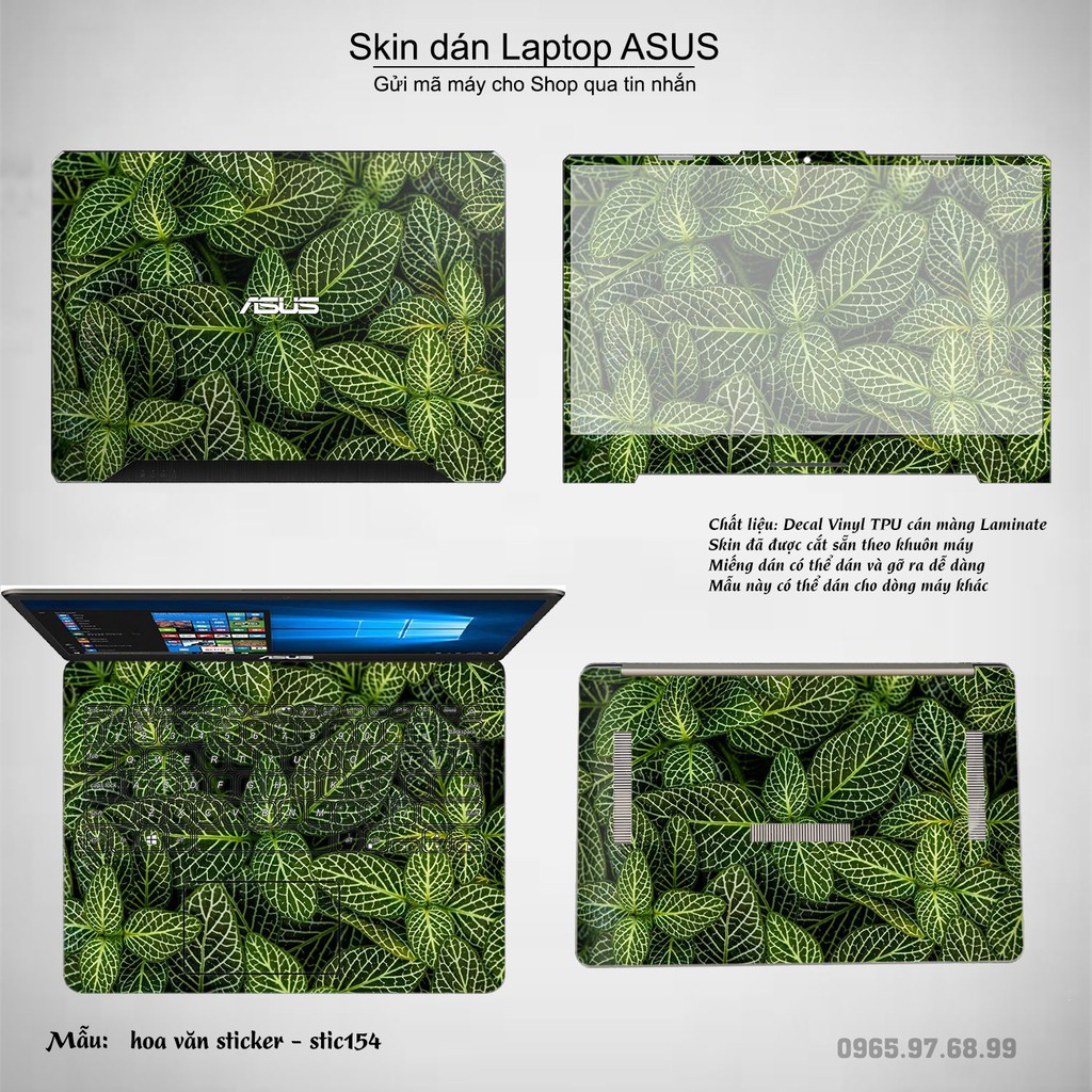 Skin dán Laptop Asus in hình Hoa văn sticker _nhiều mẫu 25 (inbox mã máy cho Shop)