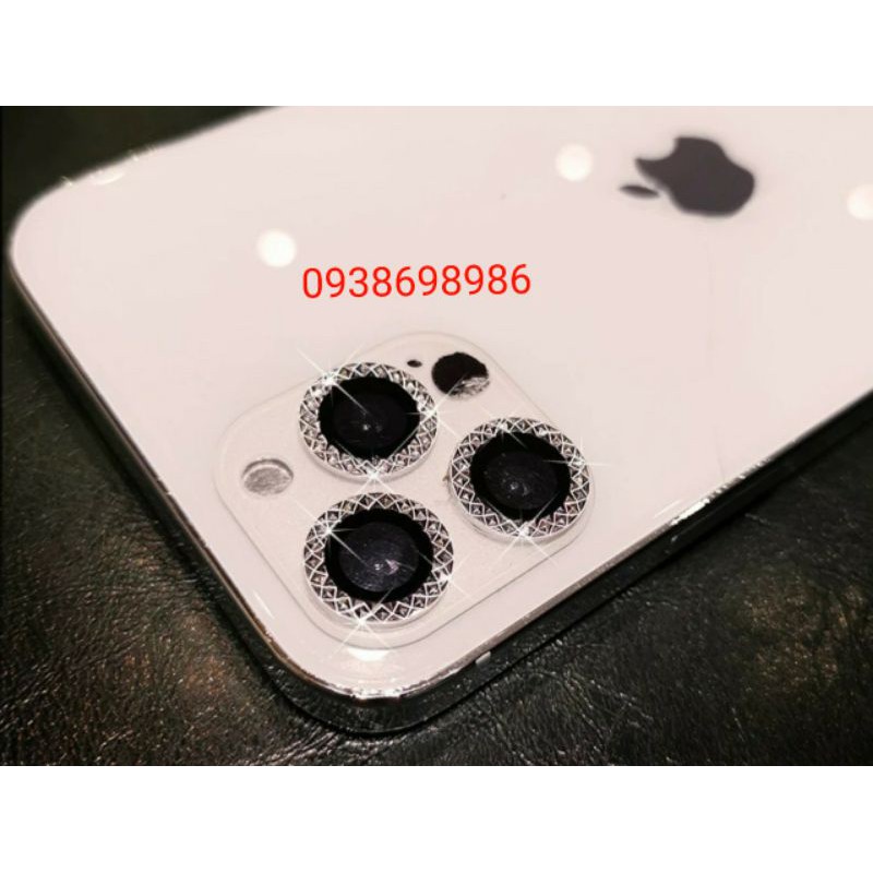 Bộ 3 dán kim cương bảo vệ mắt camera IPhone 13 pro max,13,12 Pro Max, 12 Pro, 12, 12 Mini 11 ,11 ,11 pro max cực nổi bật