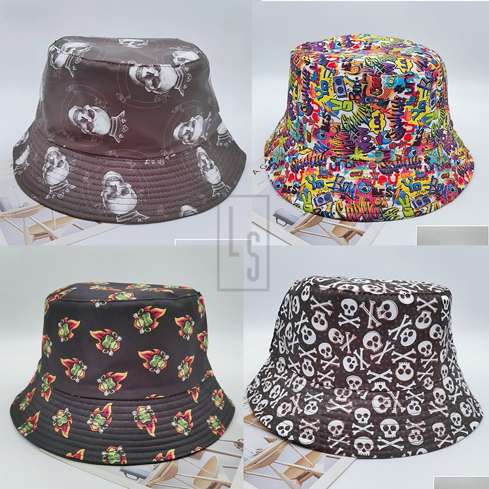 Nón Bucket Skull Đầu Lâu - Mũ Bucket Đầu Lâu Skull Grafity