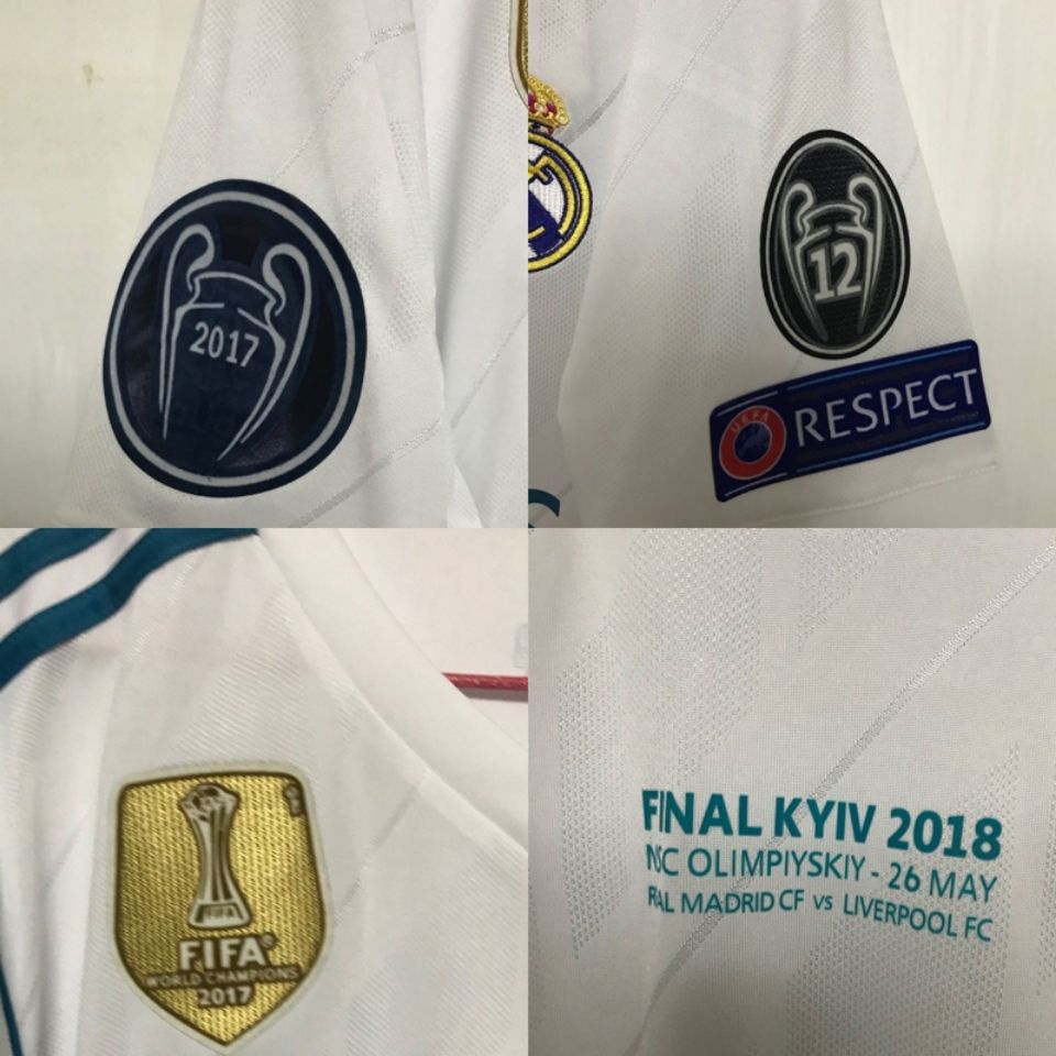 Áo Thun Đá Banh Đội Tuyển Real Madrid 2017-2018 Đồng Phục Kỷ Niệm 7 Cristiano Ronaldo