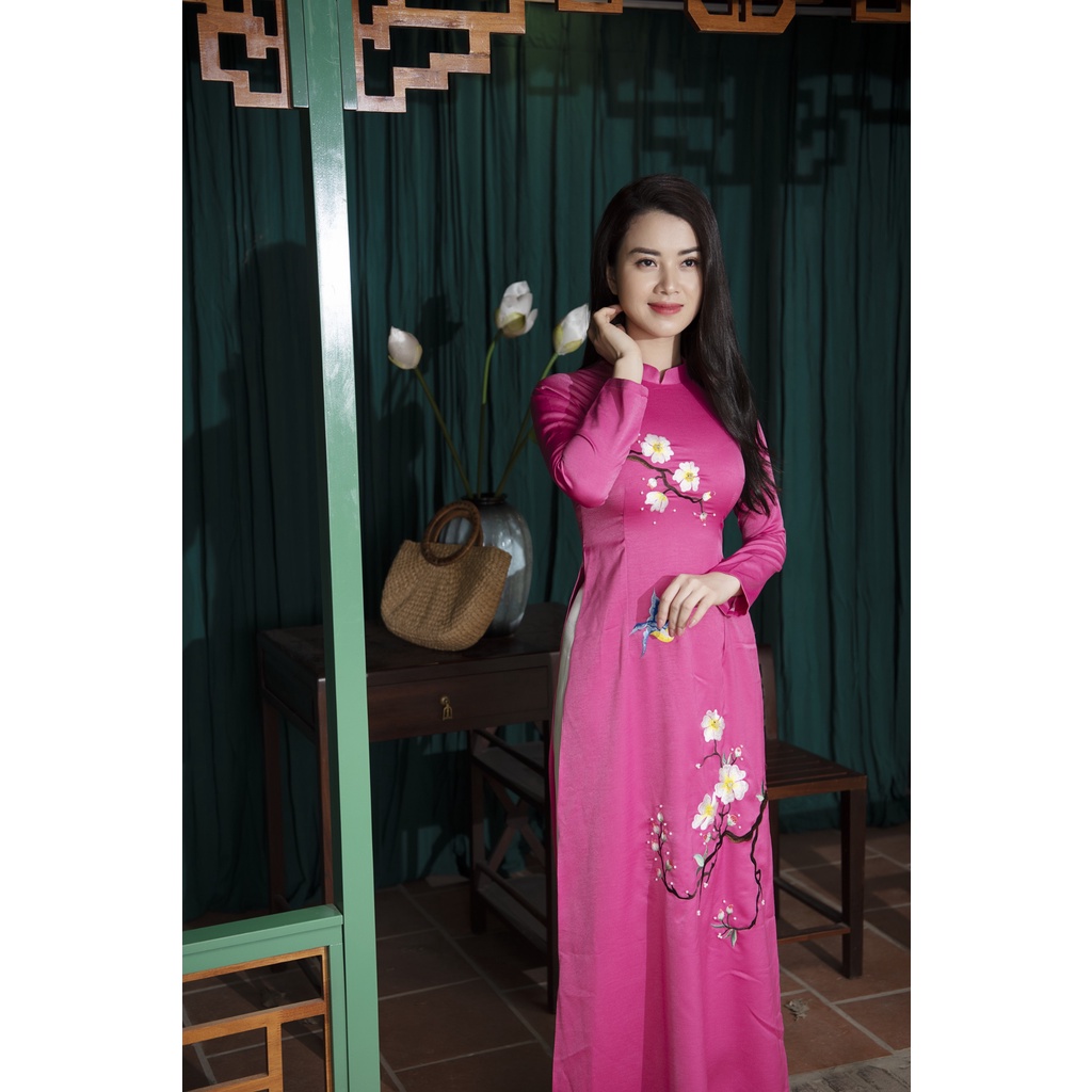 Áo dài thêu và đính kết hạt nổi ⚡️Áo dài đẹp⚡️sang trọng – Tây Phương