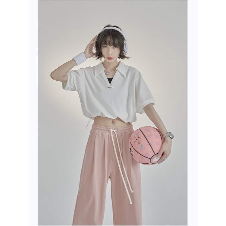 Áo polo cotton Ngắn Tay Thời Trang Nữ 3 Màu Lựa Chọn