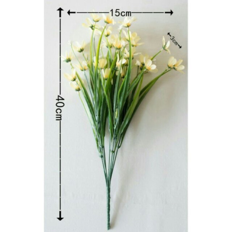 Cụm Hoa Thủy Tiên giả hoa bằng lụa cao 40cm 7 nhánh nhỏ dễ thương decor trang trí cực đẹp